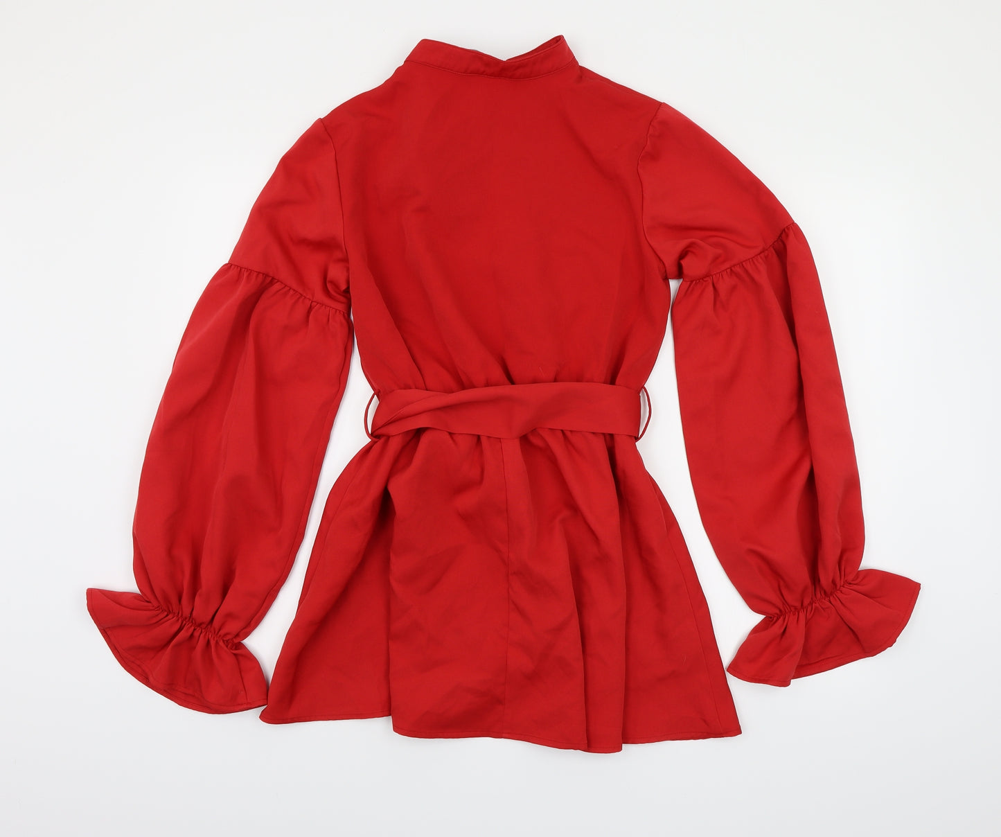 PRETTYLITTLETHING Womens Red  Satin Fit & Flare  Size 12