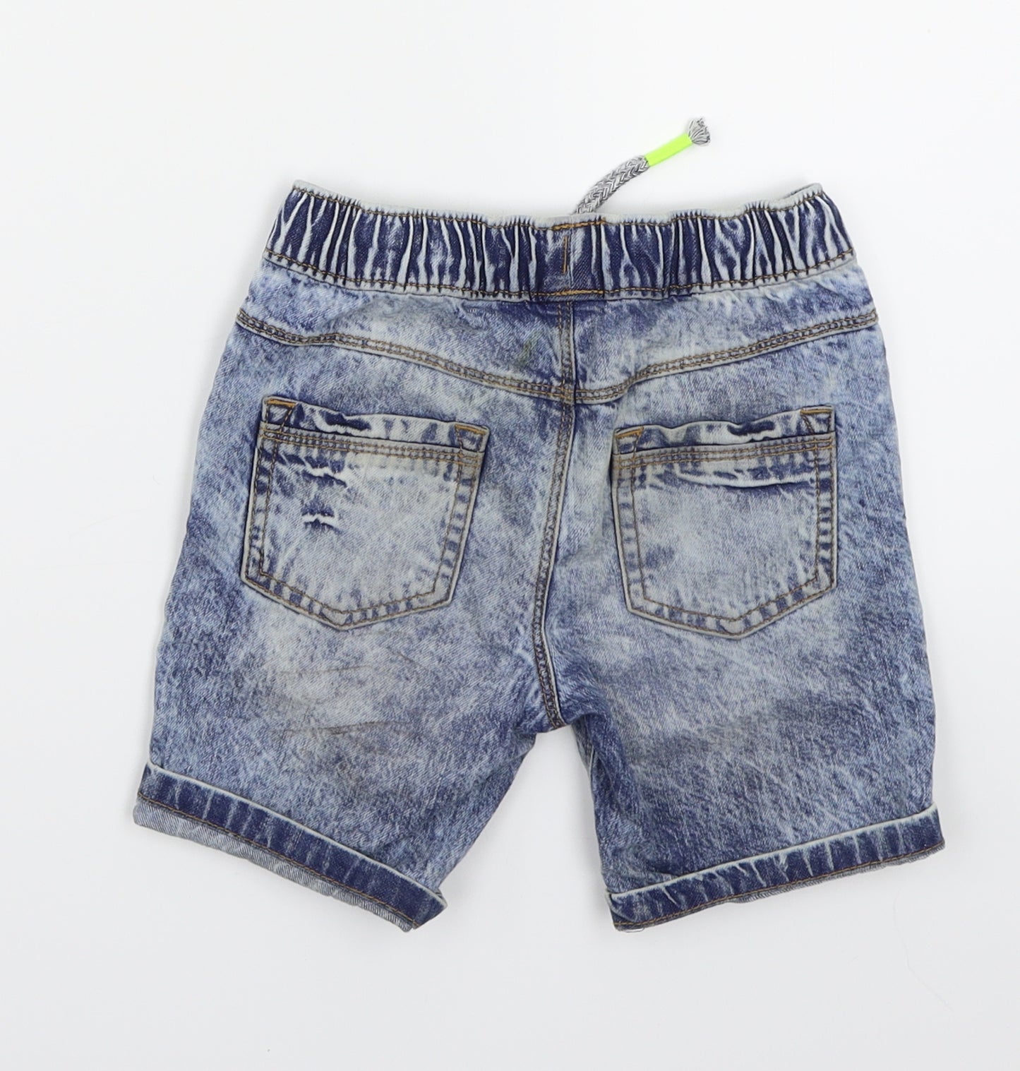George Boys Blue  Denim Cargo Shorts Size 3-4 Years