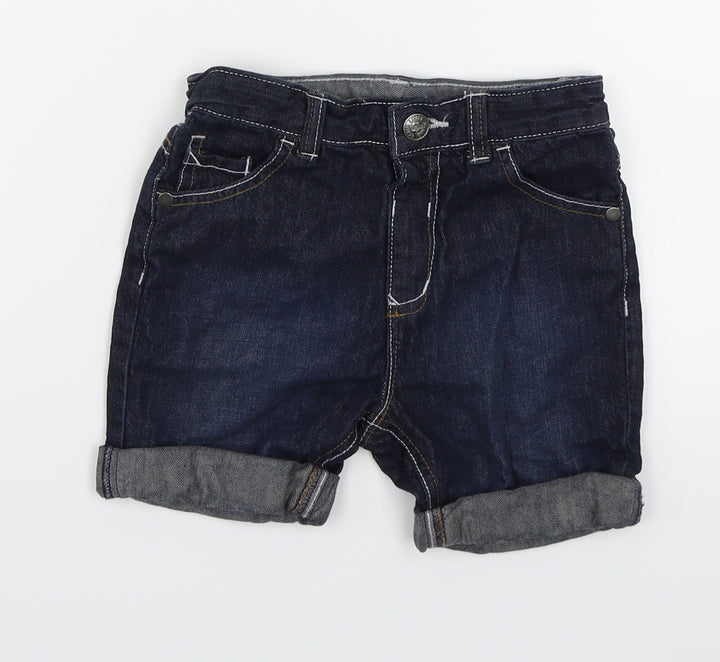 George Girls Black Denim Mom Shorts Size 3-4 Years