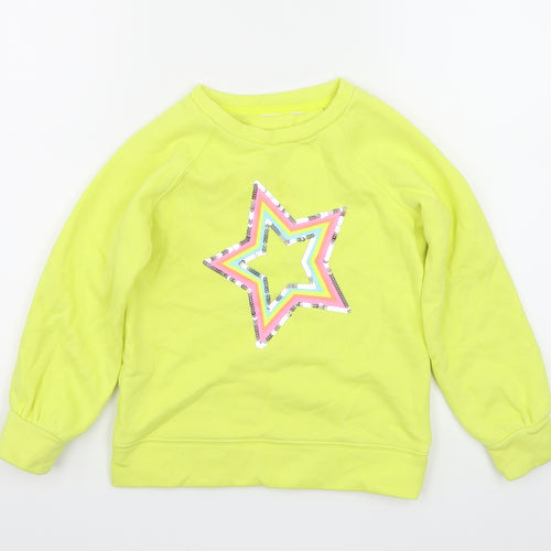Preworn Girls Yellow   Pullover Sweatshirt Size S