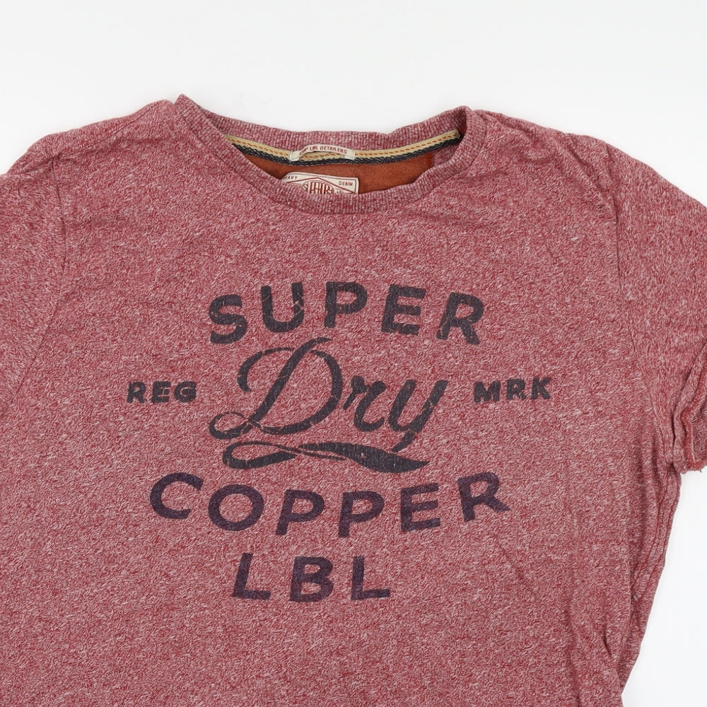 Superdry Mens Red  Jersey  T-Shirt Size 2XL