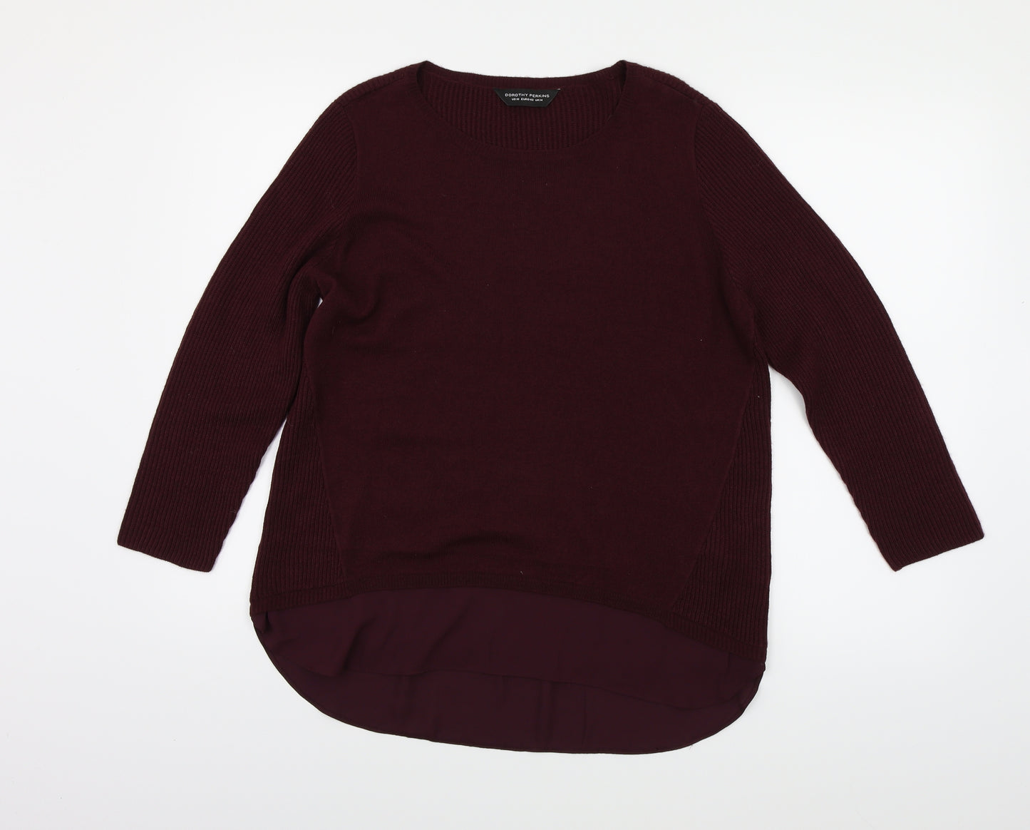 Dorothy Perkins Womens Purple  Knit Pullover Jumper Size 14