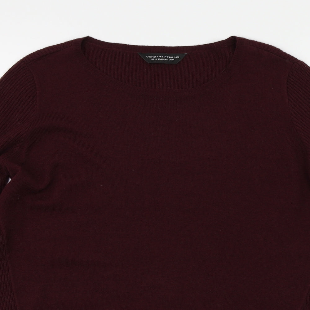 Dorothy Perkins Womens Purple  Knit Pullover Jumper Size 14