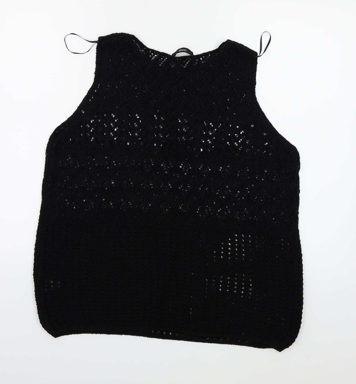 George Womens Black  Knit Pullover Jumper Size L