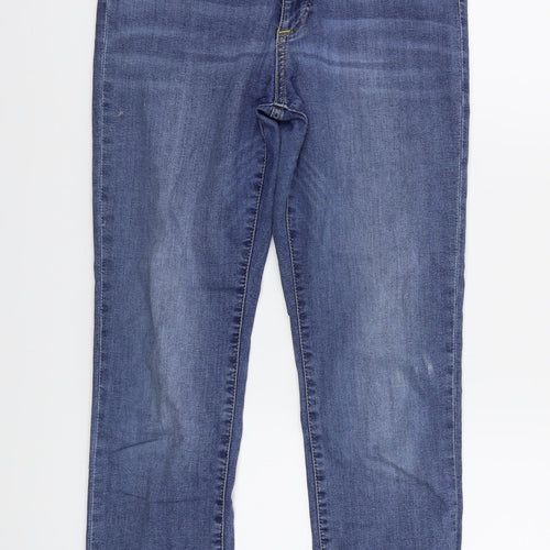 H&M Womens Blue  Denim Straight Jeans Size 32 in L27 in