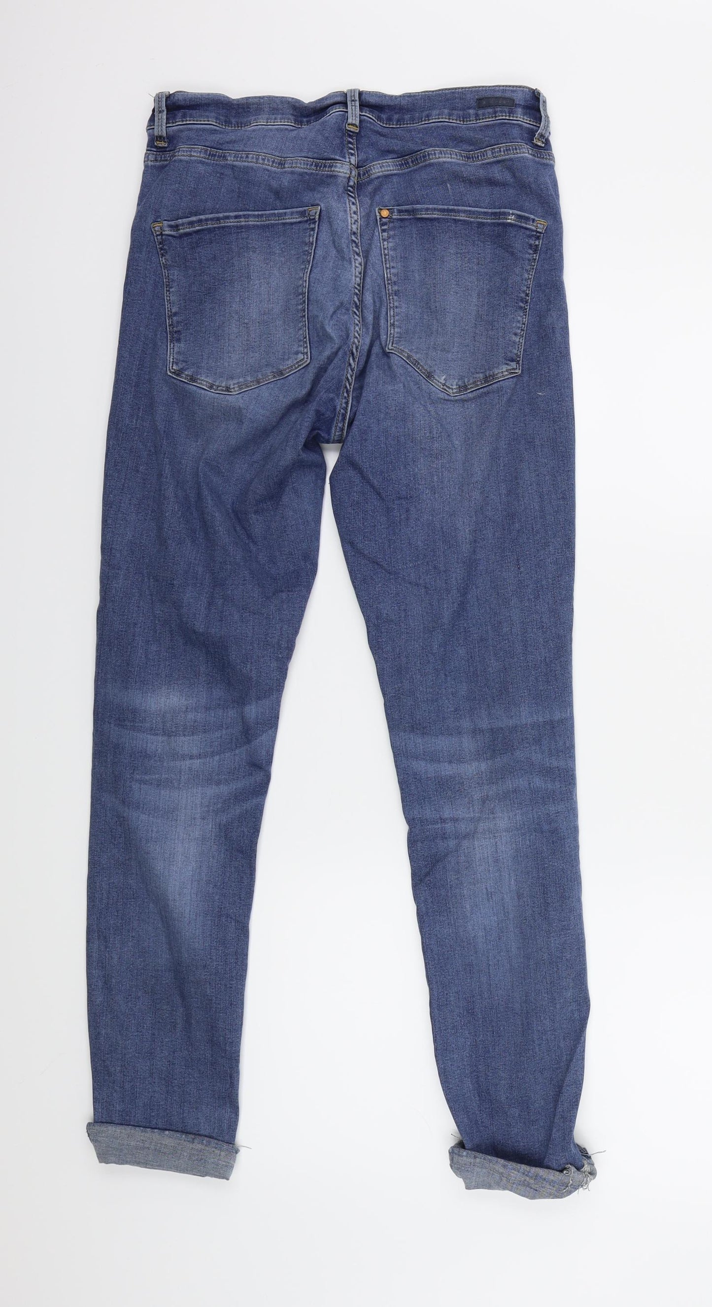H&M Womens Blue  Denim Straight Jeans Size 32 in L27 in
