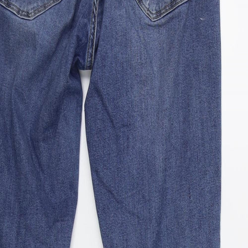 H&M Womens Blue  Denim Straight Jeans Size 32 in L27 in