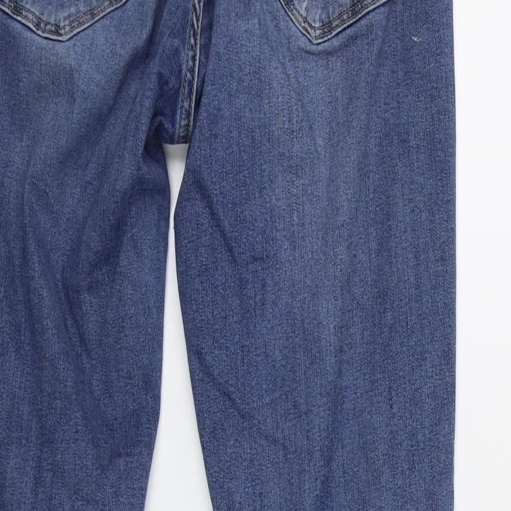 H&M Womens Blue  Denim Straight Jeans Size 32 in L27 in