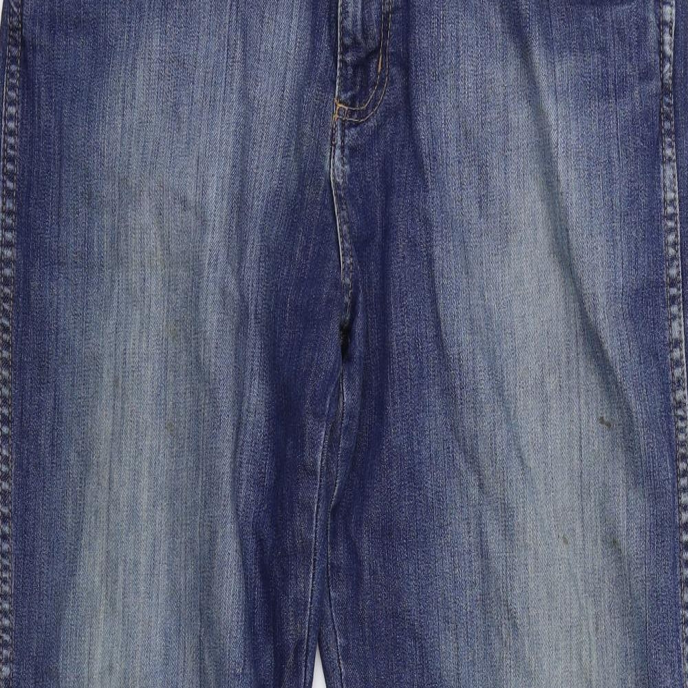 Wrangler Mens Blue  Denim Straight Jeans Size 36 in L32 in
