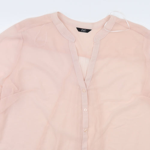 F&F Womens Pink  Chiffon Basic Blouse Size 22