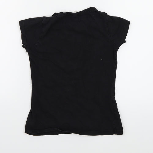 Miss E-vie Girls Black  Jersey Basic T-Shirt Size 9-10 Years