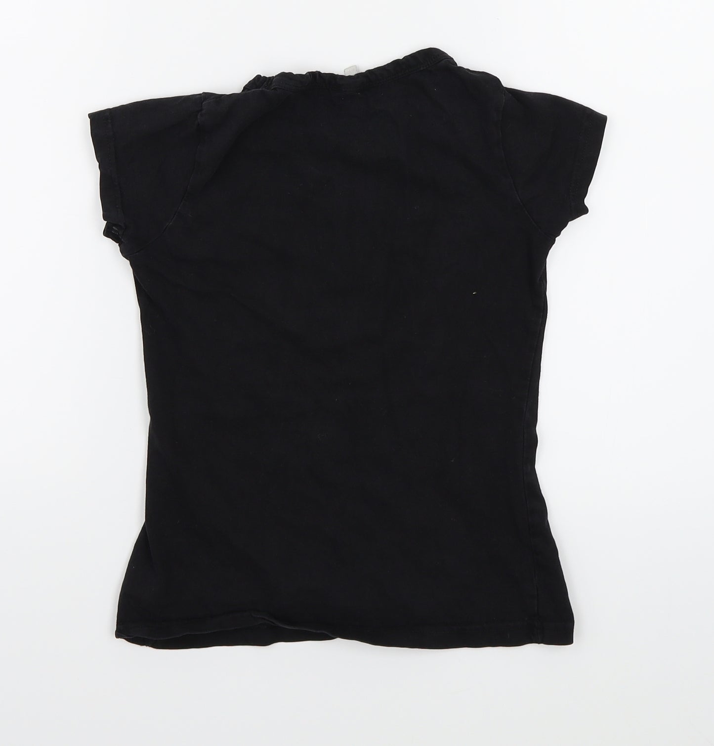 Miss E-vie Girls Black  Jersey Basic T-Shirt Size 9-10 Years