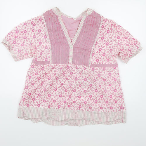 Marks and Spencer Womens Pink Floral  Basic Blouse Size 20