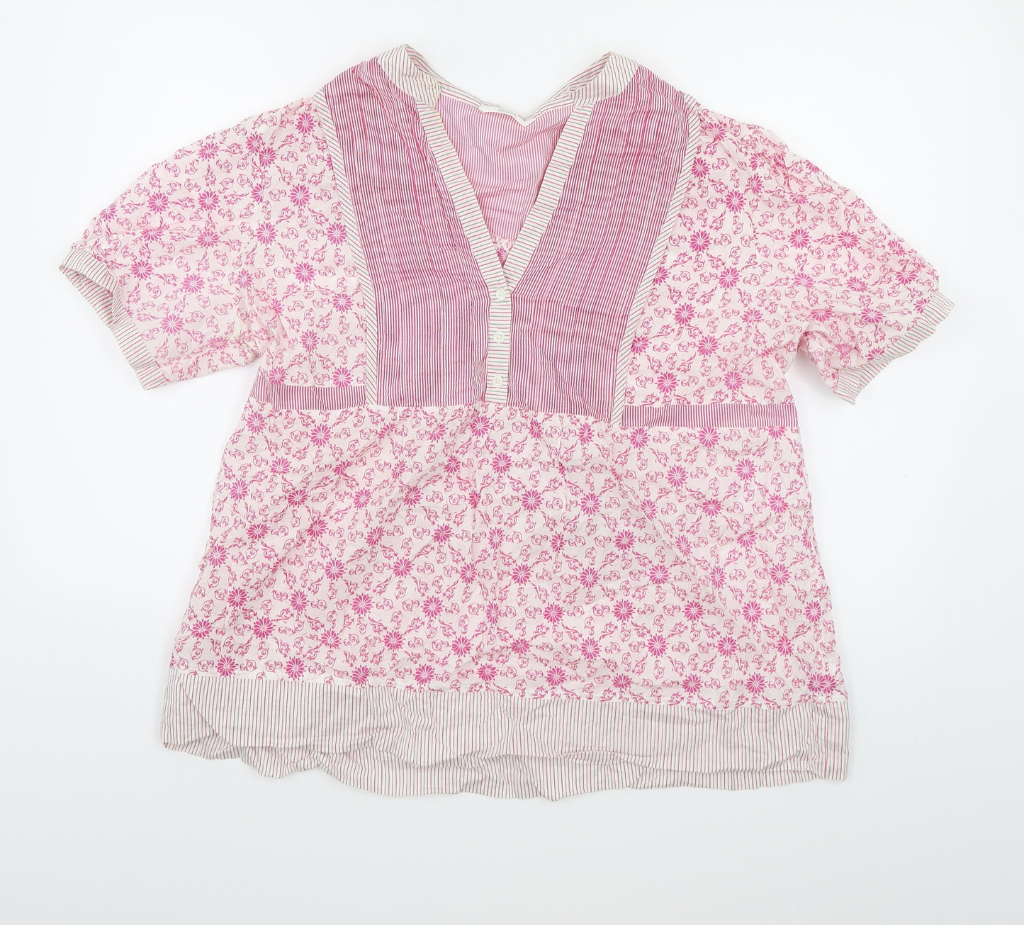 Marks and Spencer Womens Pink Floral  Basic Blouse Size 20