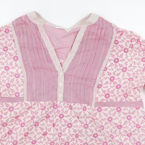 Marks and Spencer Womens Pink Floral  Basic Blouse Size 20
