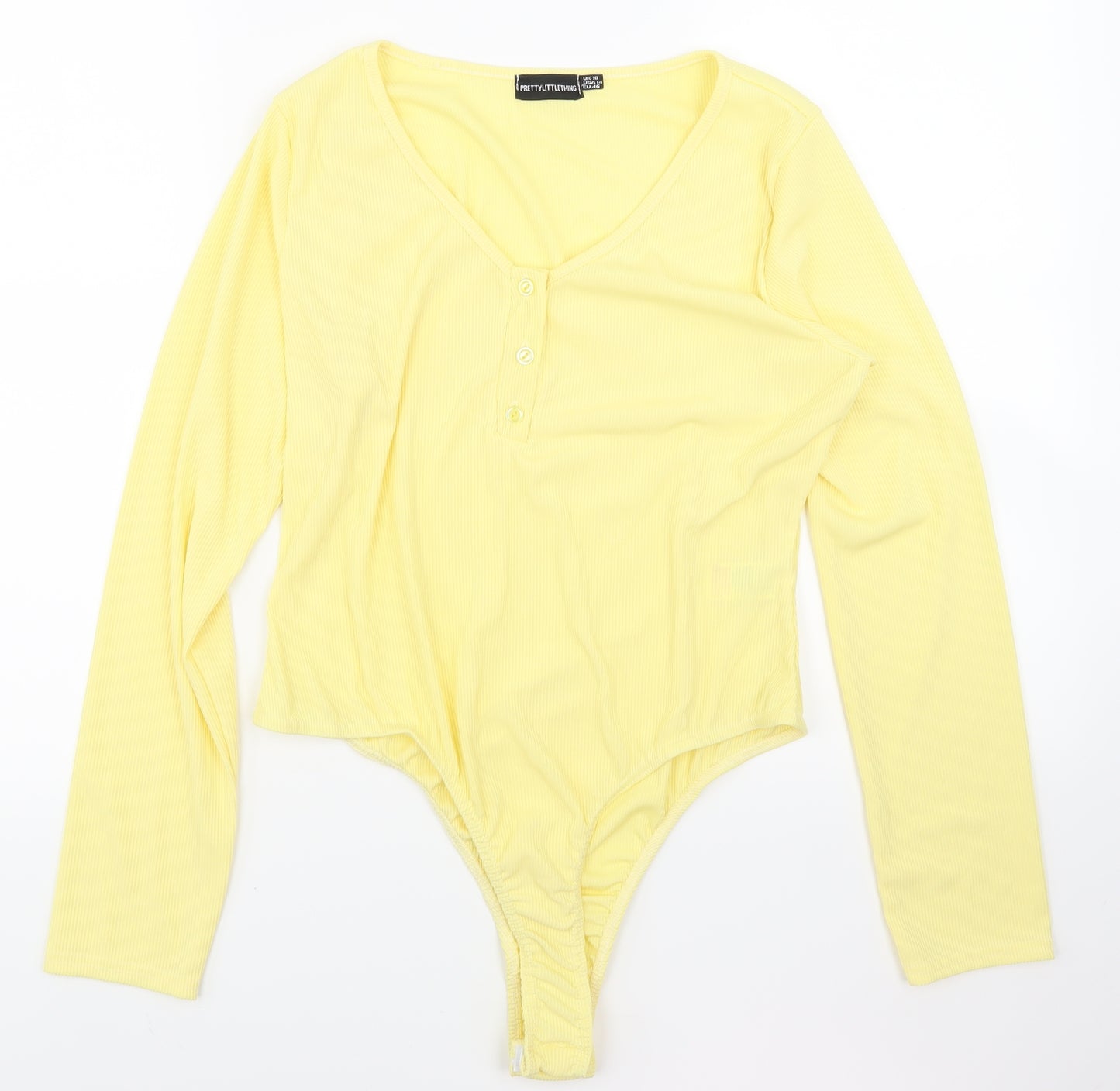 PRETTYLITTLETHING Womens Yellow   Basic T-Shirt Size 18