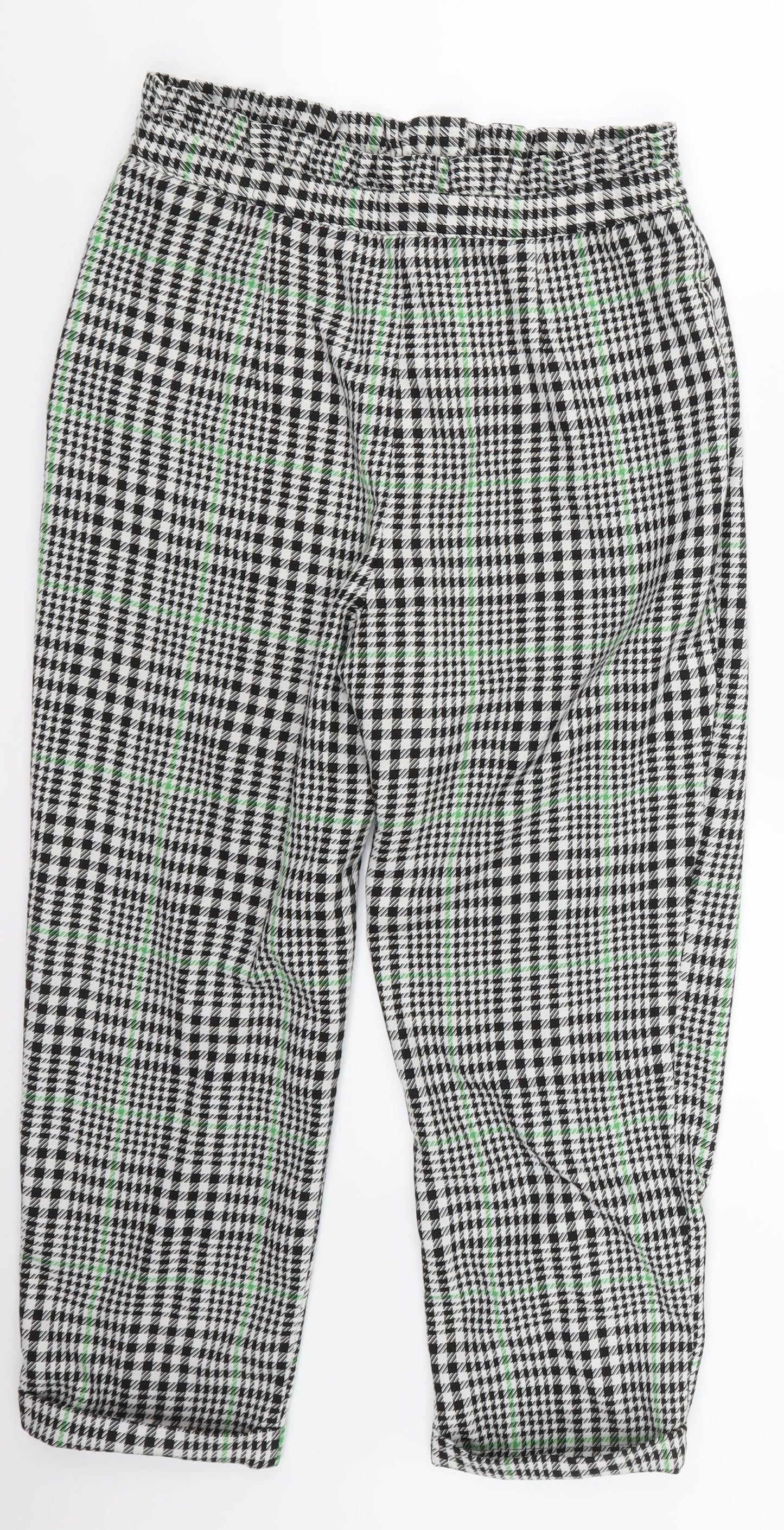 Topshop Womens Black Check  Trousers  Size 12