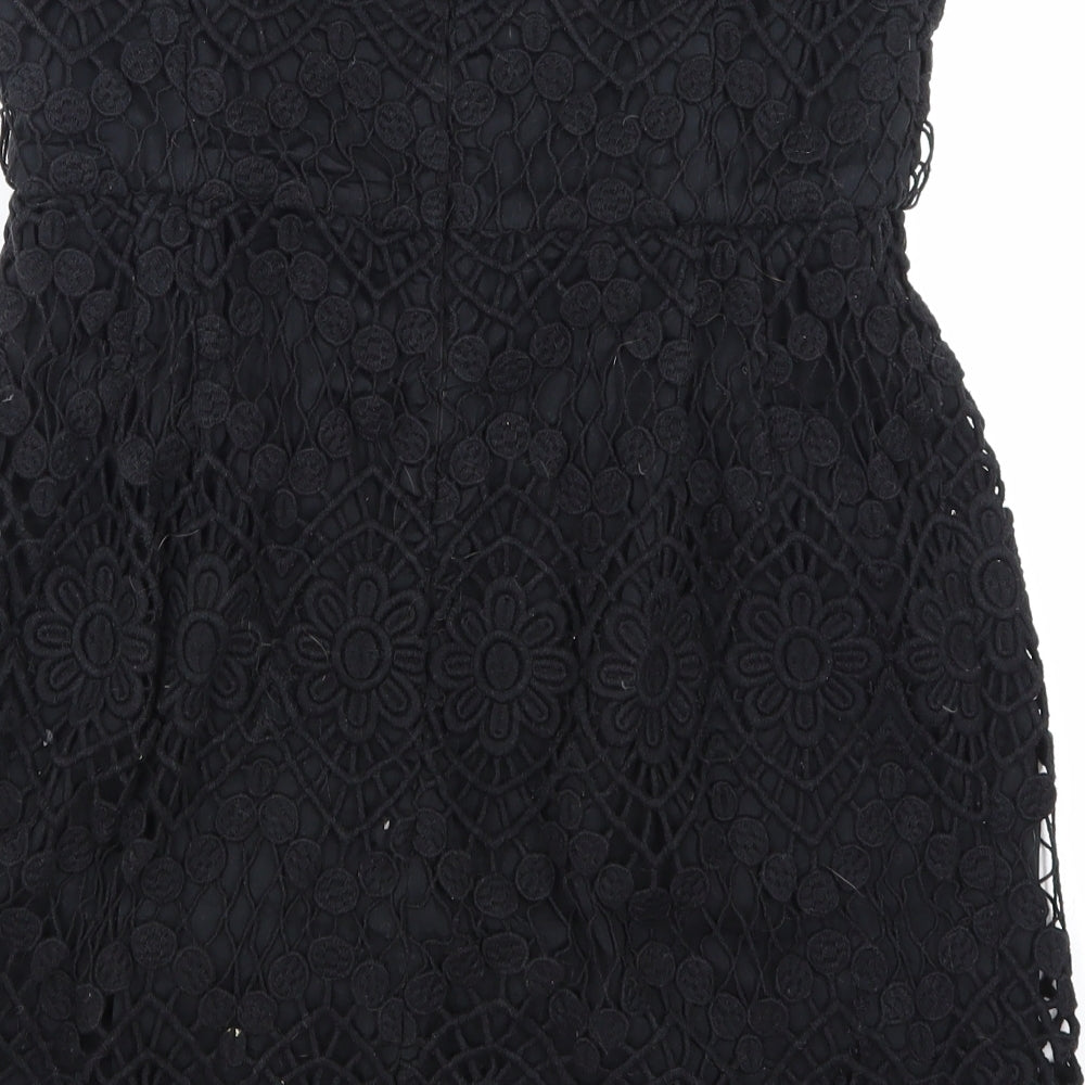 French Connection Womens Black  Lace Mini  Size 14