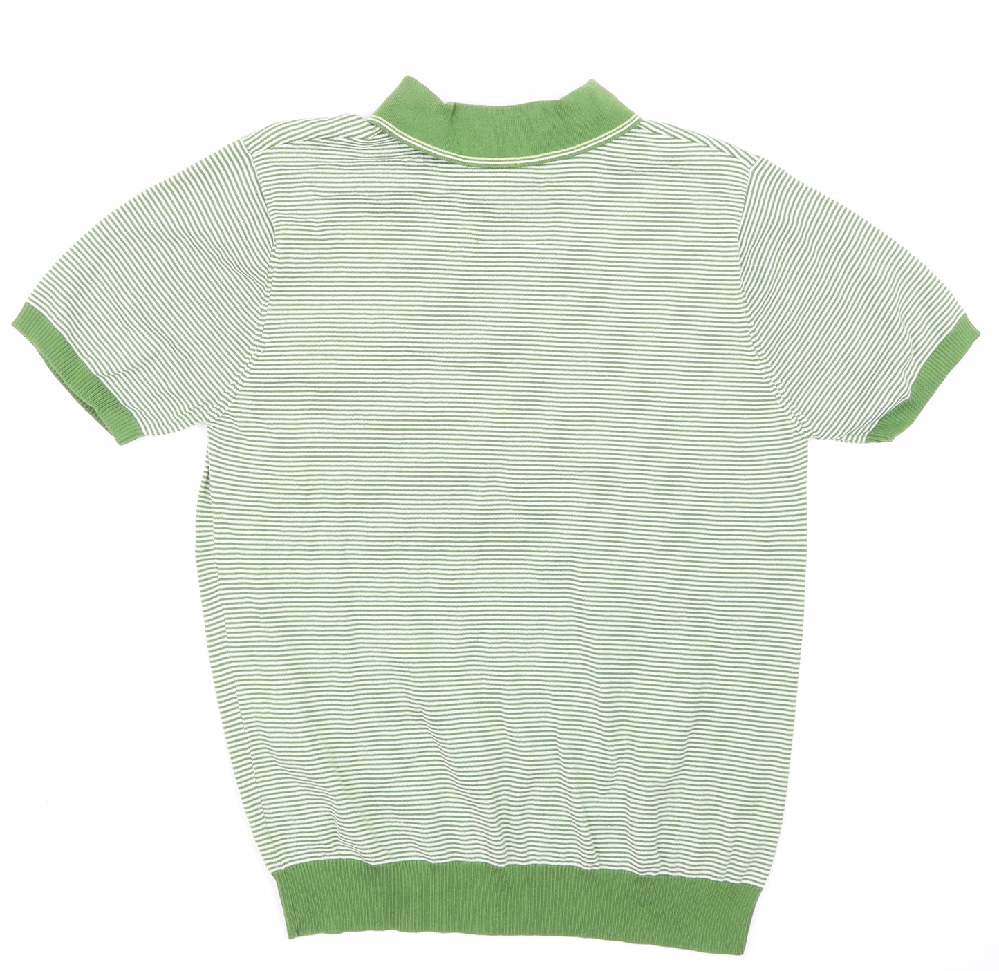 NEXT Mens Green Striped   Button-Up Size M