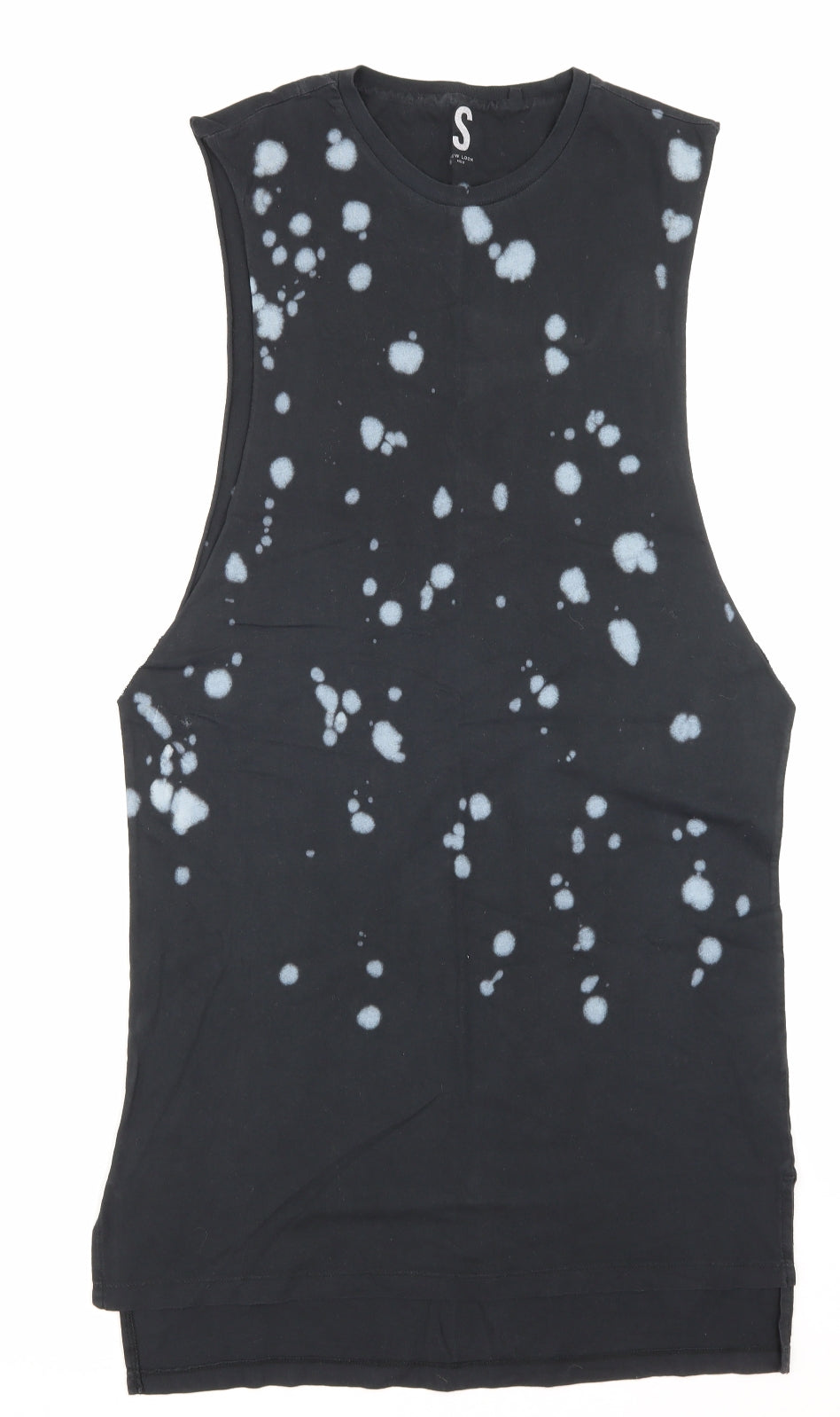 Primark Mens Black Polka Dot   Button-Up Size S