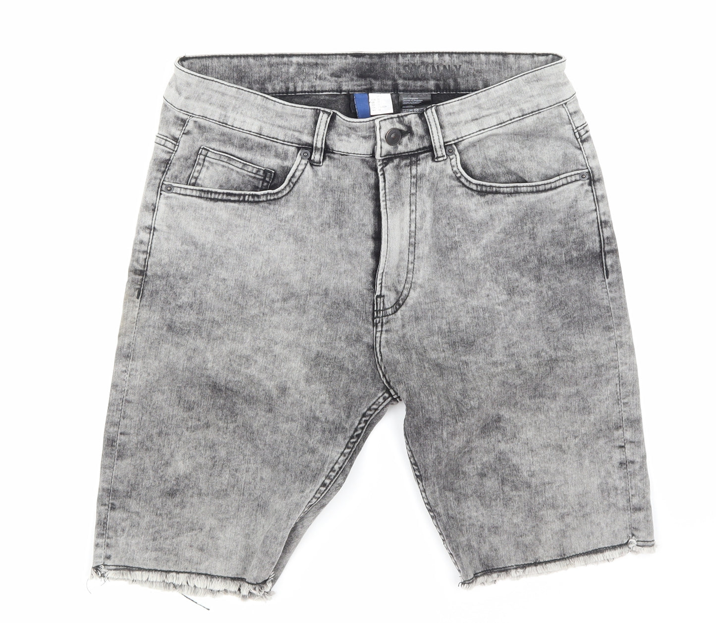 H&M Mens Grey  Denim Sweat Shorts Size 32 in