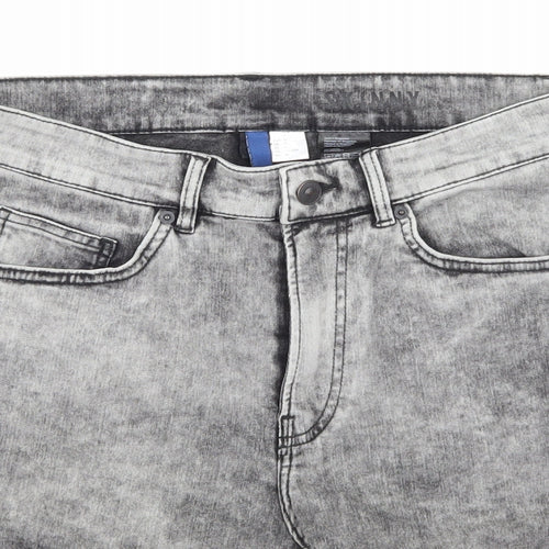 H&M Mens Grey  Denim Sweat Shorts Size 32 in
