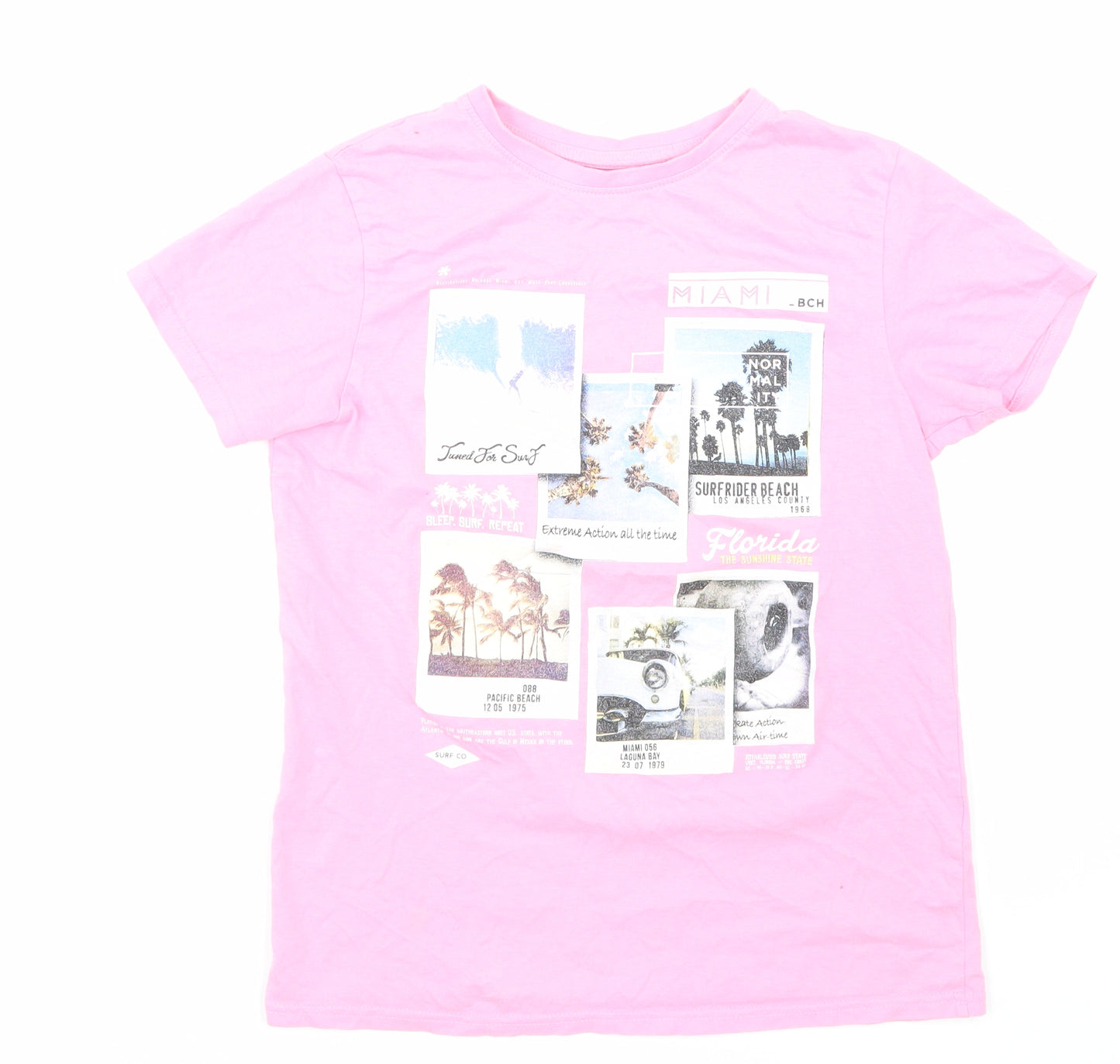 Primark Girls Pink   Basic T-Shirt Size 11-12 Years