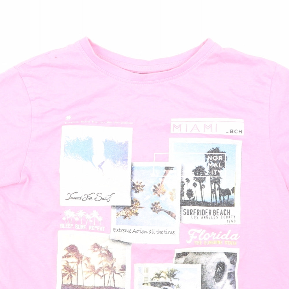 Primark Girls Pink   Basic T-Shirt Size 11-12 Years