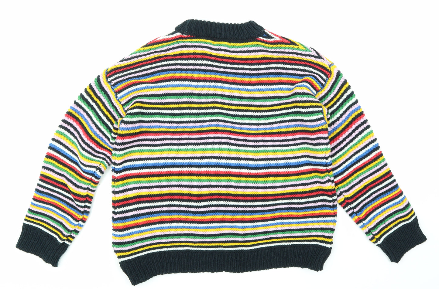 Apricot Womens Black Striped  Pullover Jumper Size 12