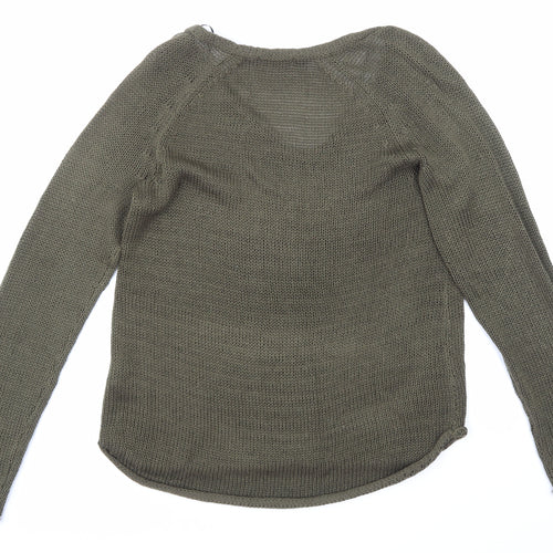 H&M Womens Green   Pullover Jumper One Size