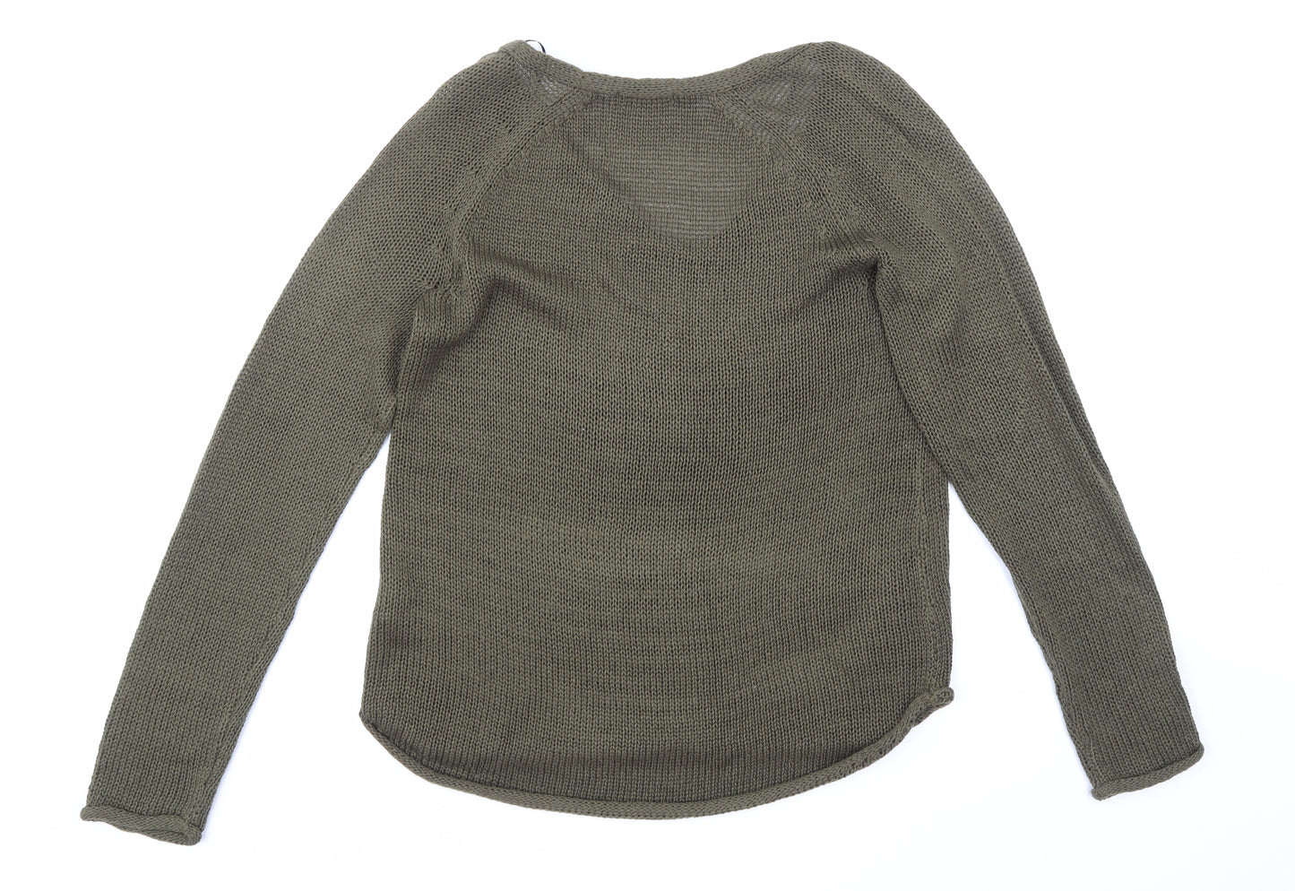 H&M Womens Green   Pullover Jumper One Size