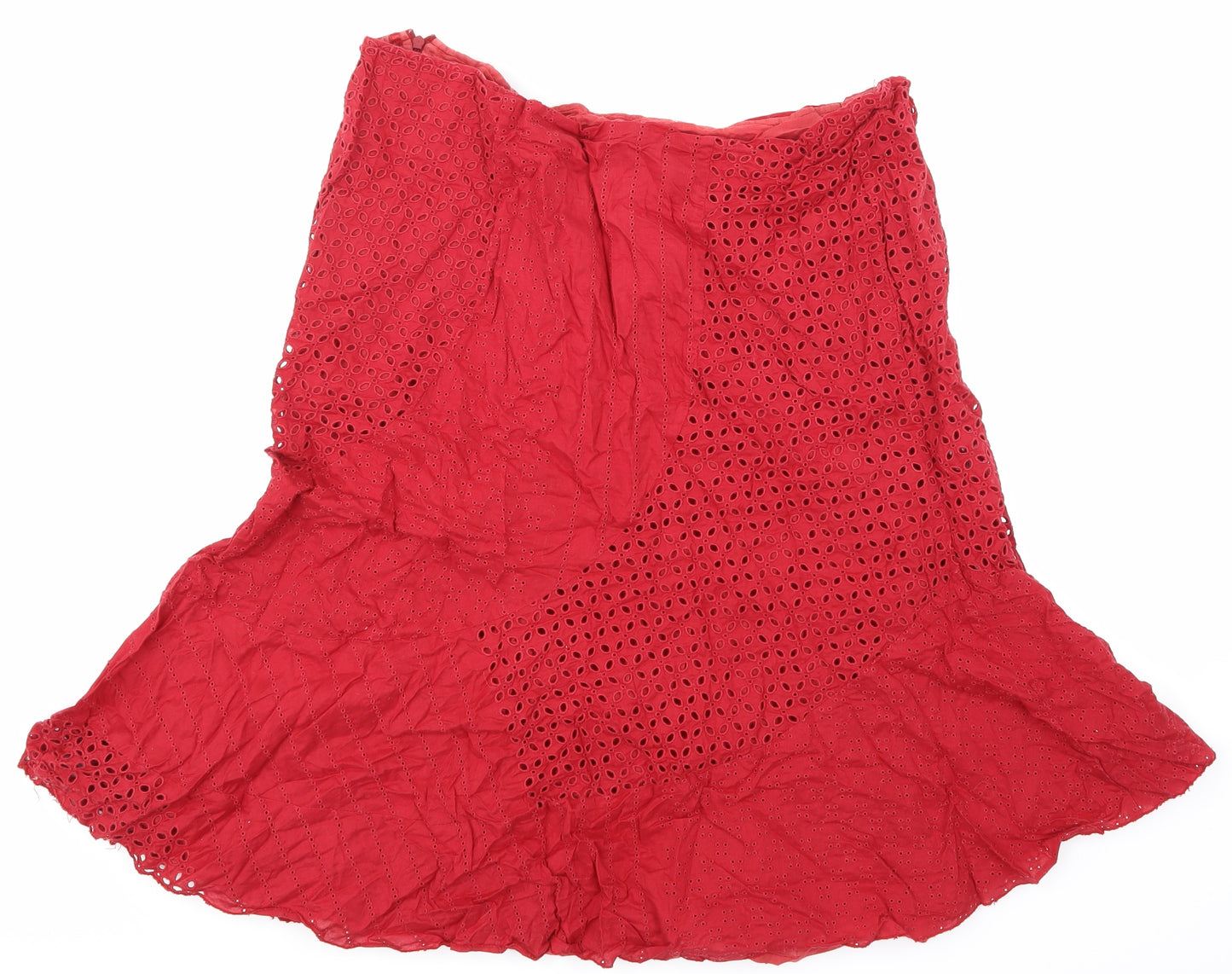 Wallis Womens Red  Lace Skater Skirt Size 20
