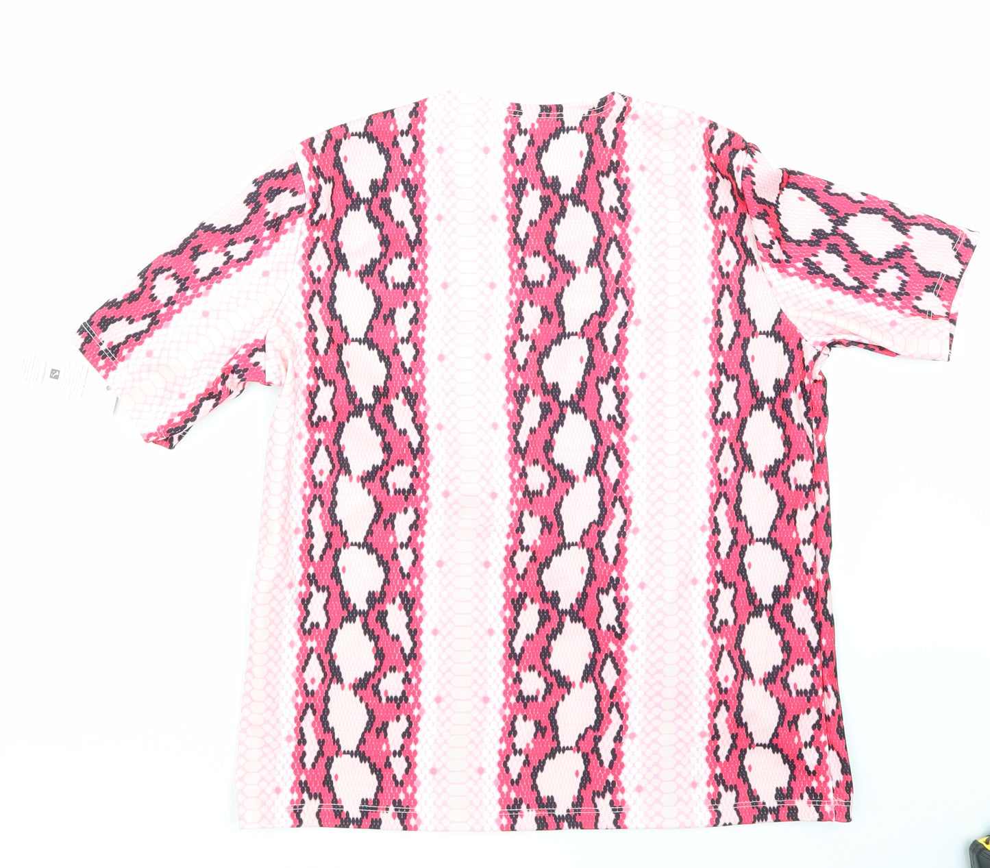 Moda Womens Pink Animal Print  Basic T-Shirt Size 10