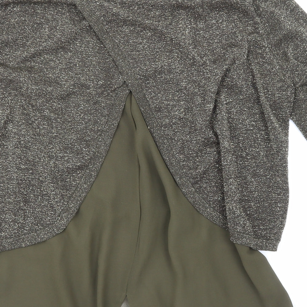 Oasis Womens Gold   Basic Blouse Size L