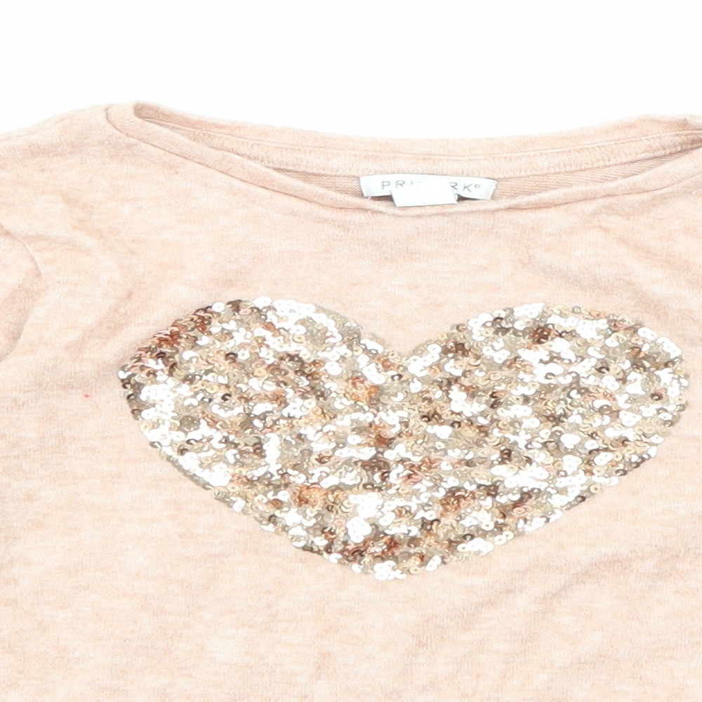 Primark Girls Pink   Basic T-Shirt Size 9-10 Years