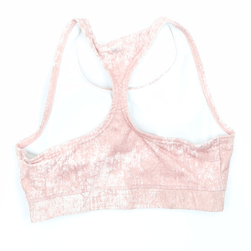 workout Womens Pink Animal Print  Basic Tank Size M