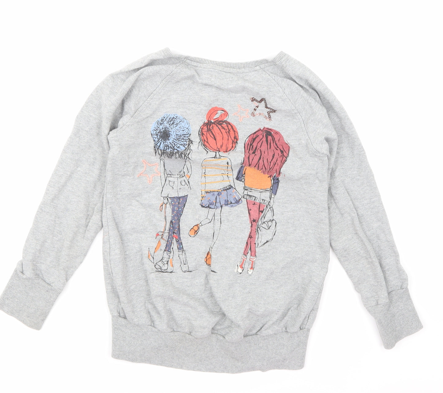 NEXT Girls Grey   Pullover Sweatshirt Size 9 Years