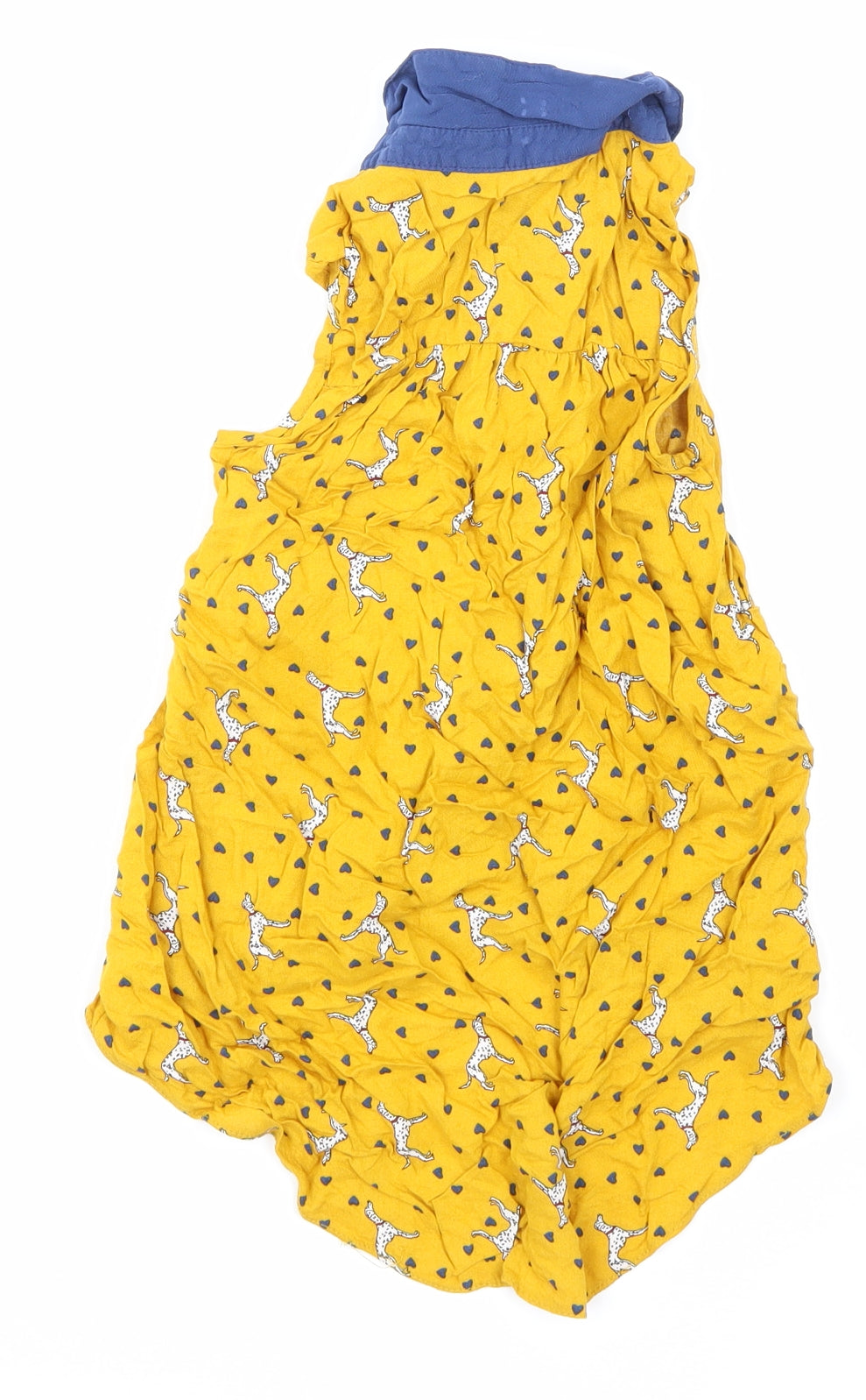 JUST FOR YOU Girls Yellow Animal Print  Basic Button-Up Size 10-11 Years