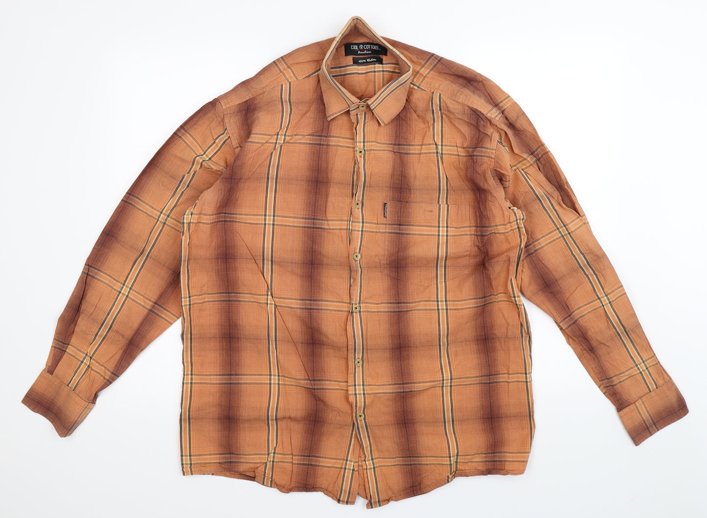 Cool Cottons Mens Multicoloured Check   Button-Up Size L