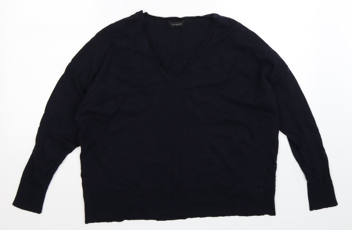 Marks and Spencer Womens Blue  Knit Pullover Jumper Size 16