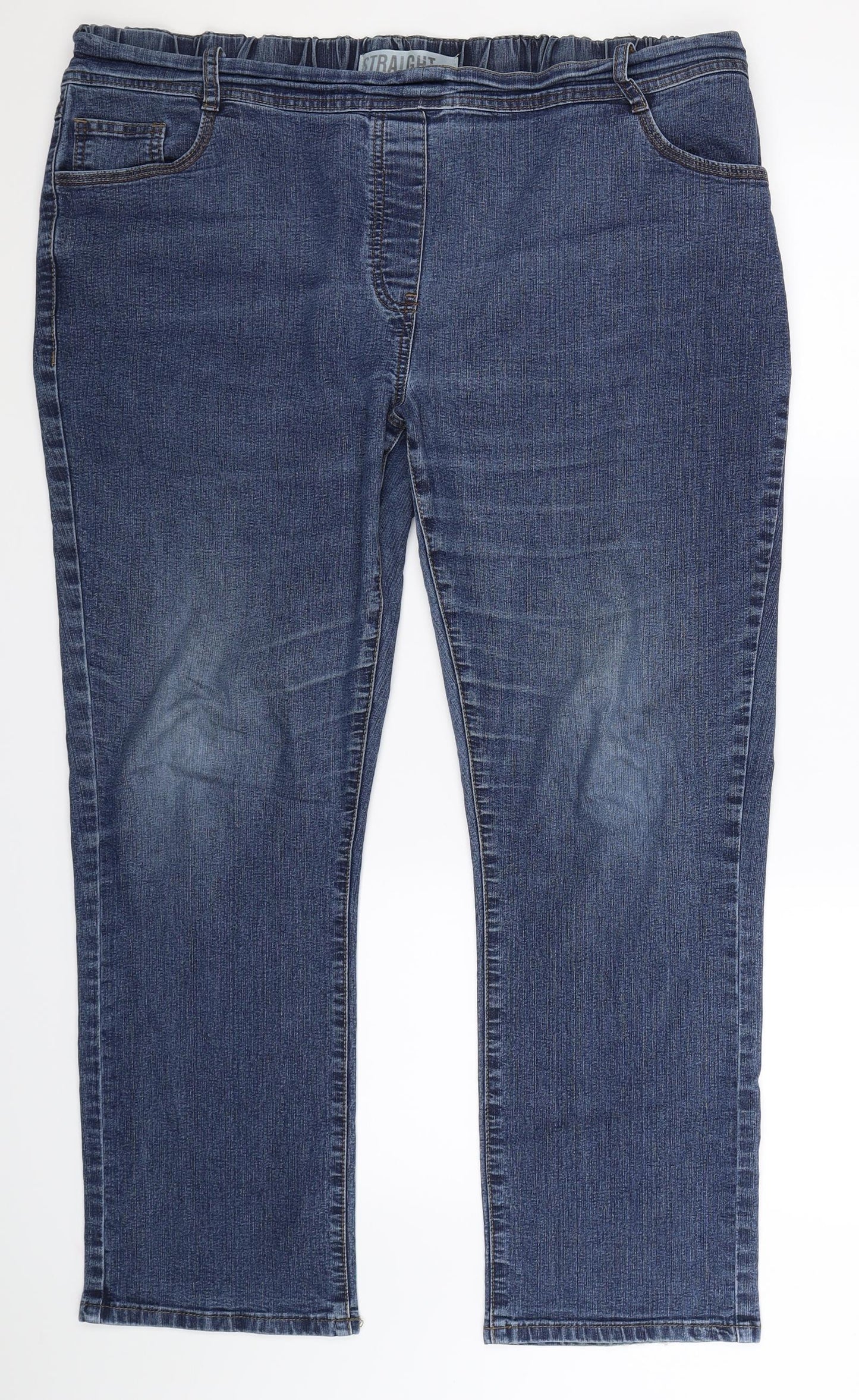 Yours Womens Blue  Denim Jegging Jeans Size 22 L29 in