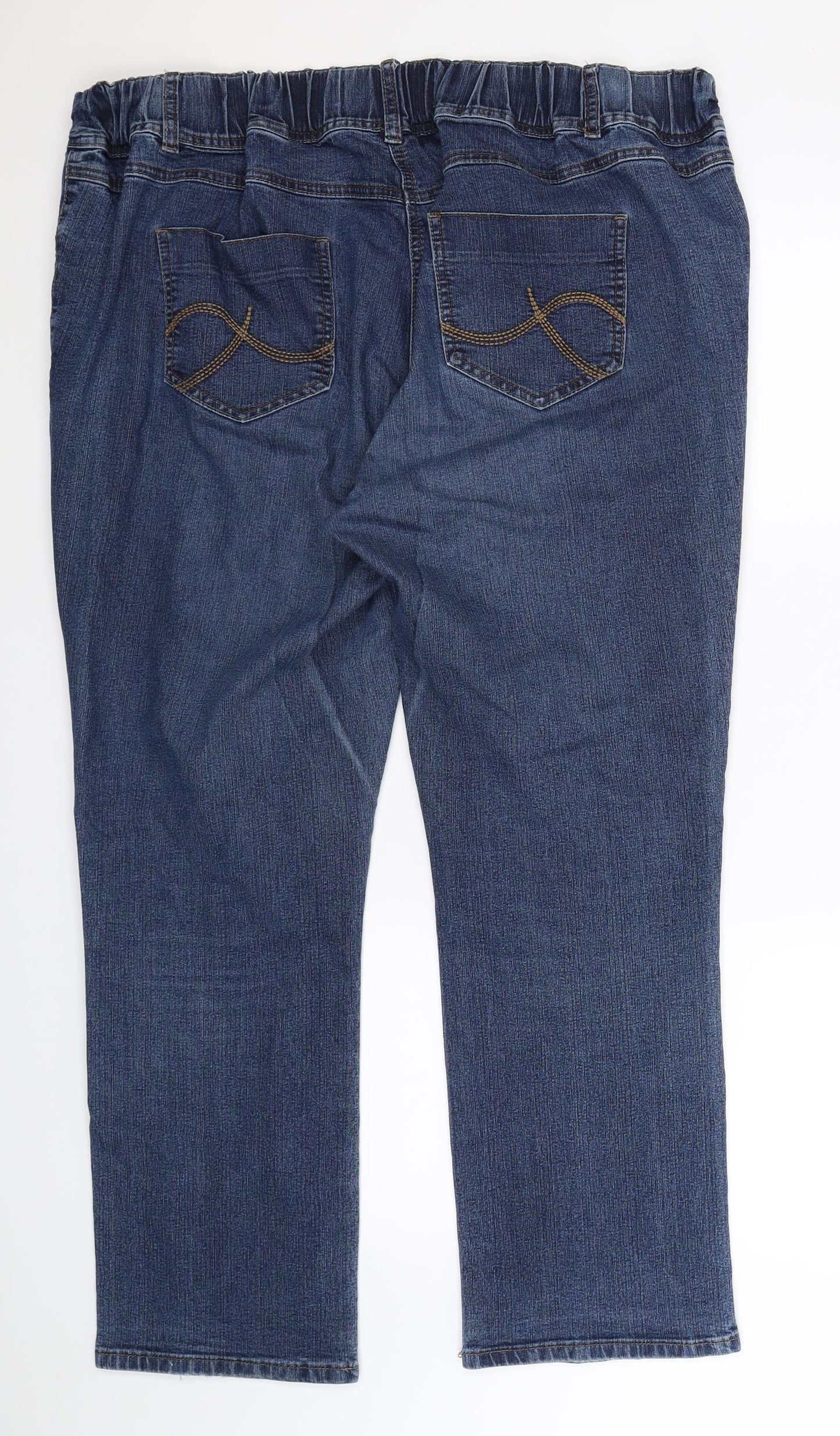 Yours Womens Blue  Denim Jegging Jeans Size 22 L29 in