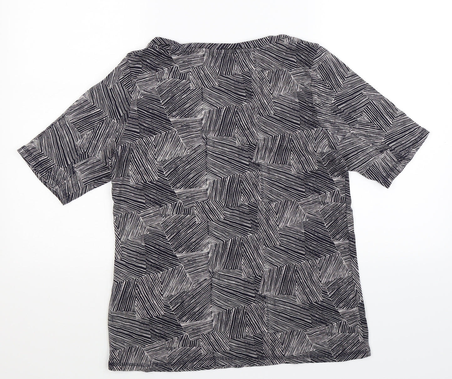 Marks and Spencer Womens Blue Striped  Basic T-Shirt Size 16