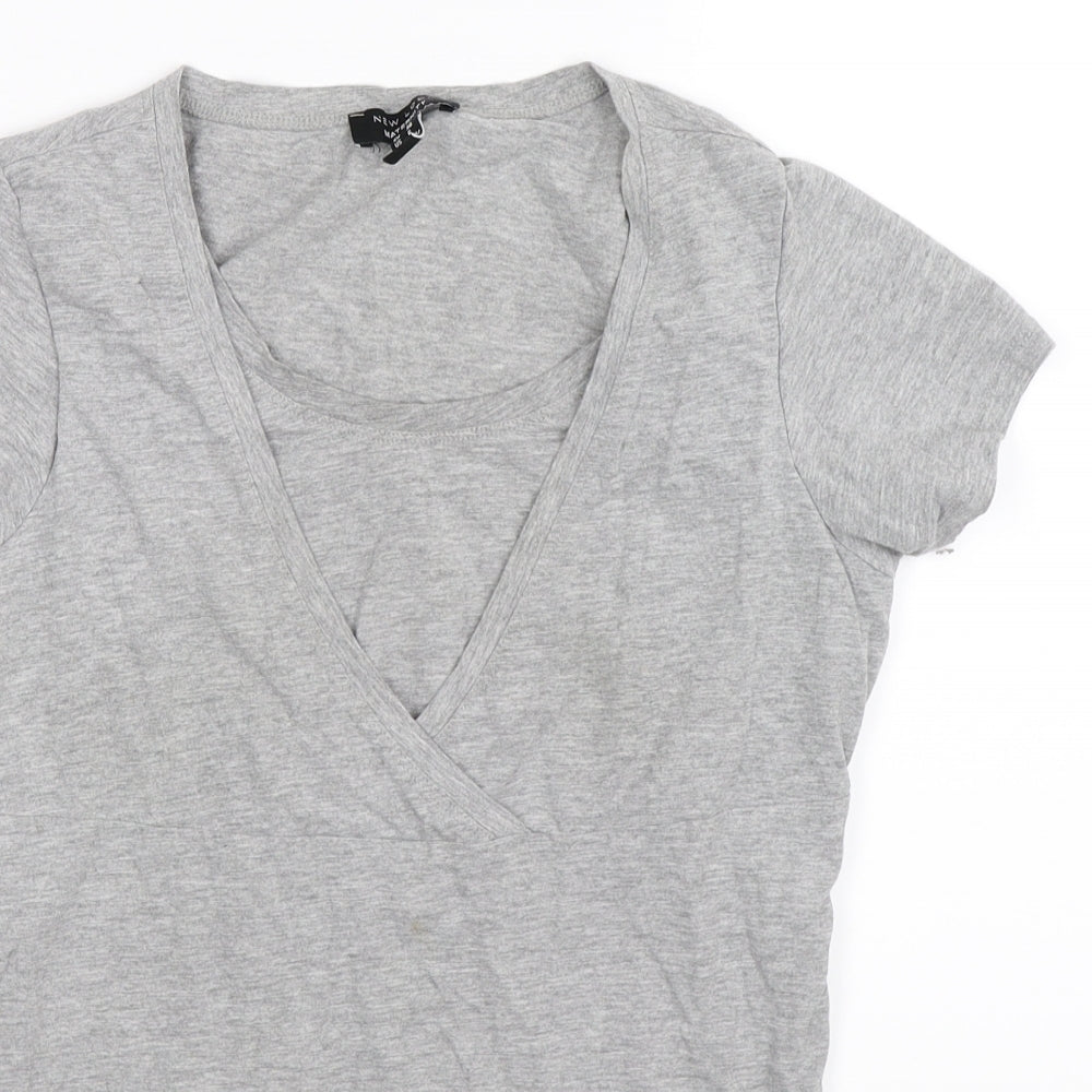New Look Womens Grey   Basic T-Shirt Size 10