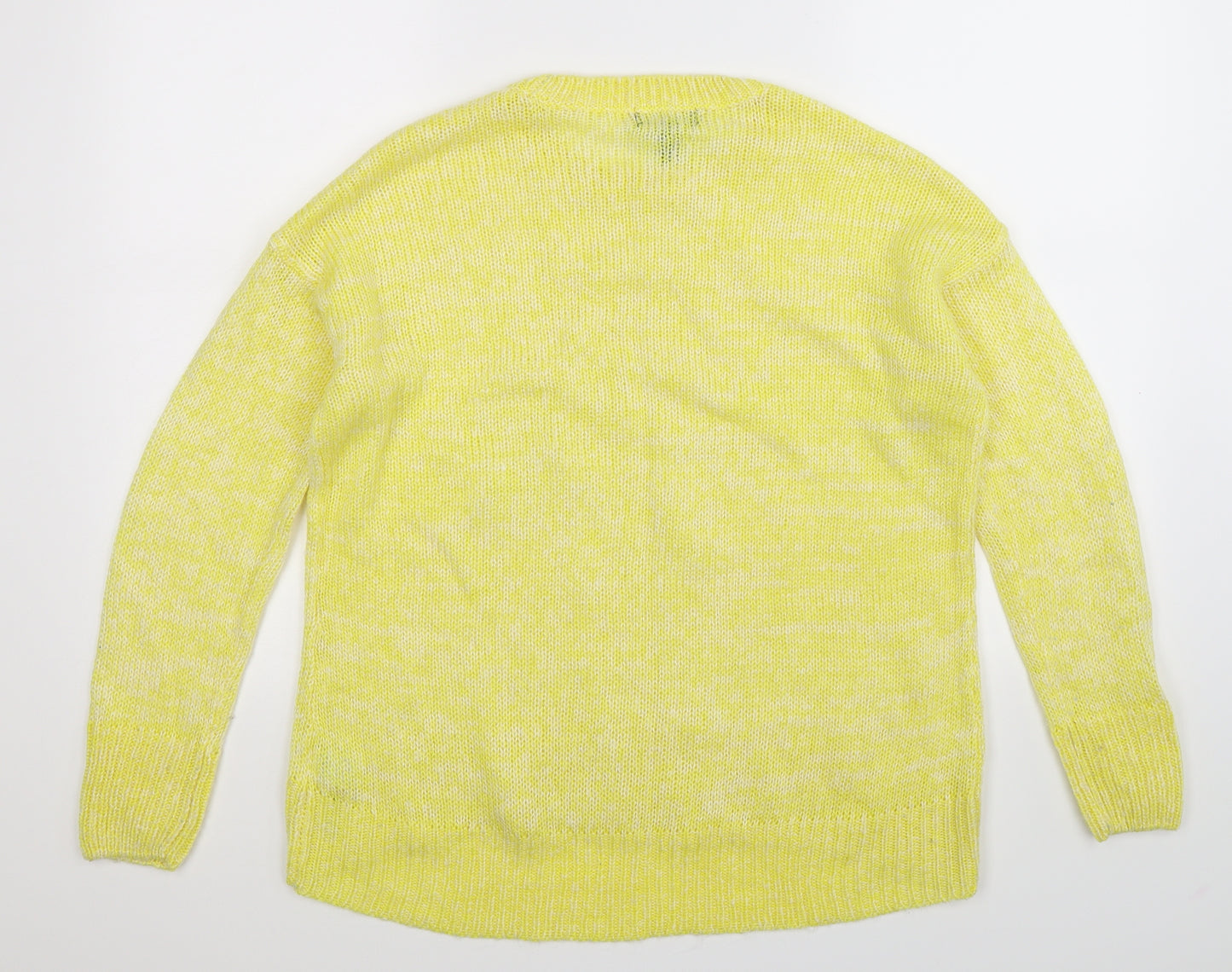 New Look Womens Yellow  Knit Pullover Jumper Size M