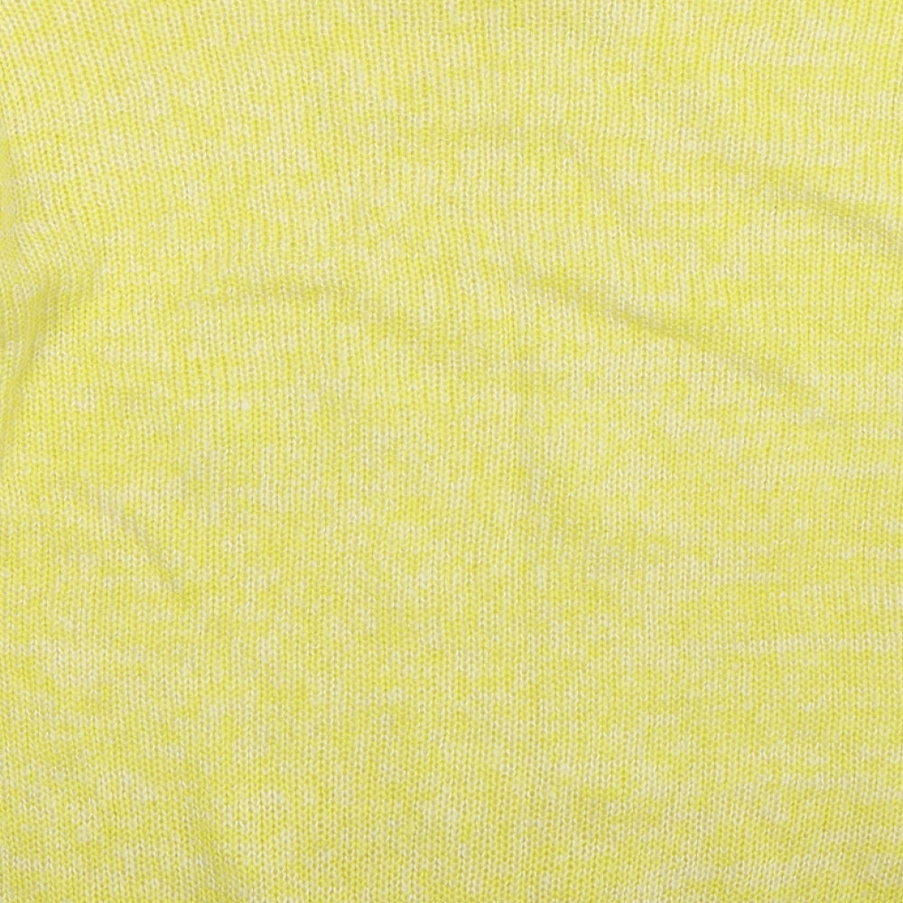 New Look Womens Yellow  Knit Pullover Jumper Size M