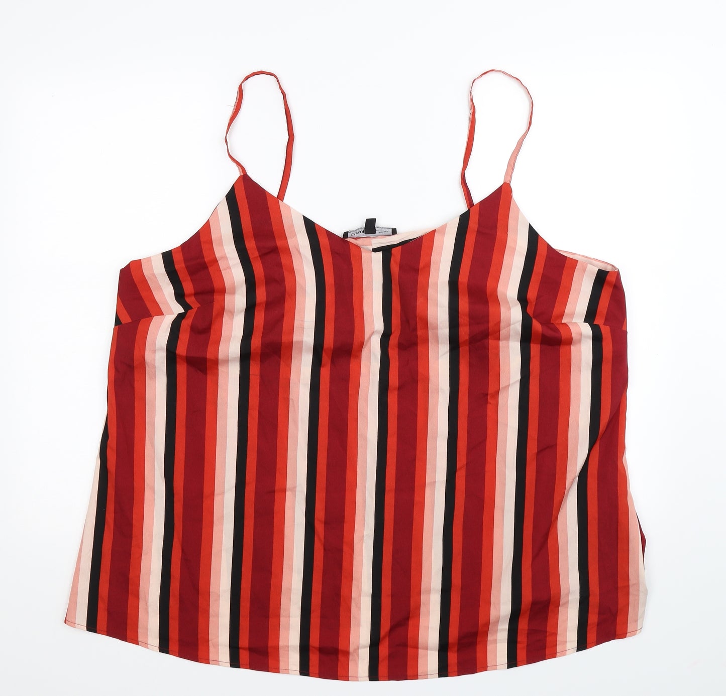 Capsule Womens Multicoloured Striped  Basic Tank Size 24