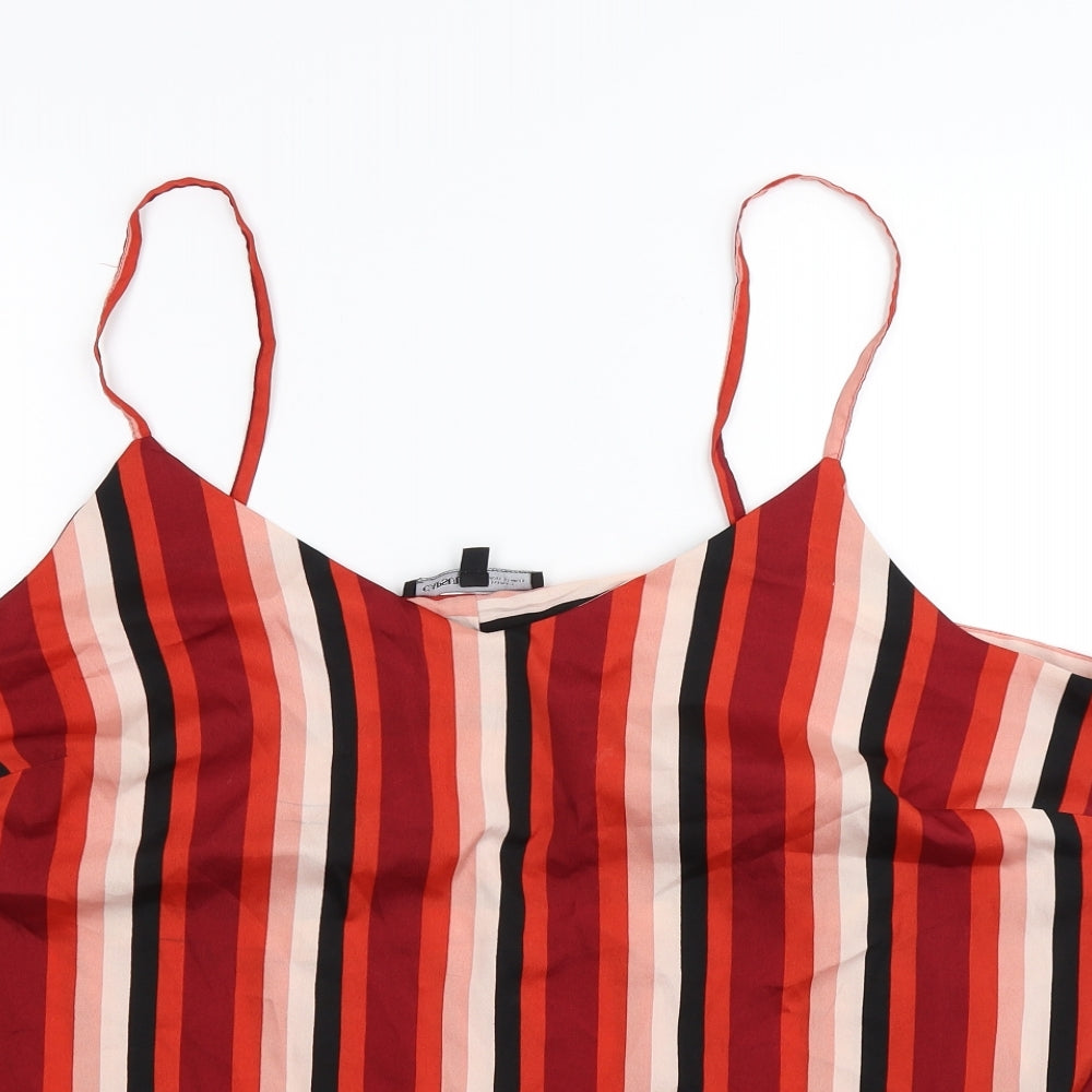 Capsule Womens Multicoloured Striped  Basic Tank Size 24
