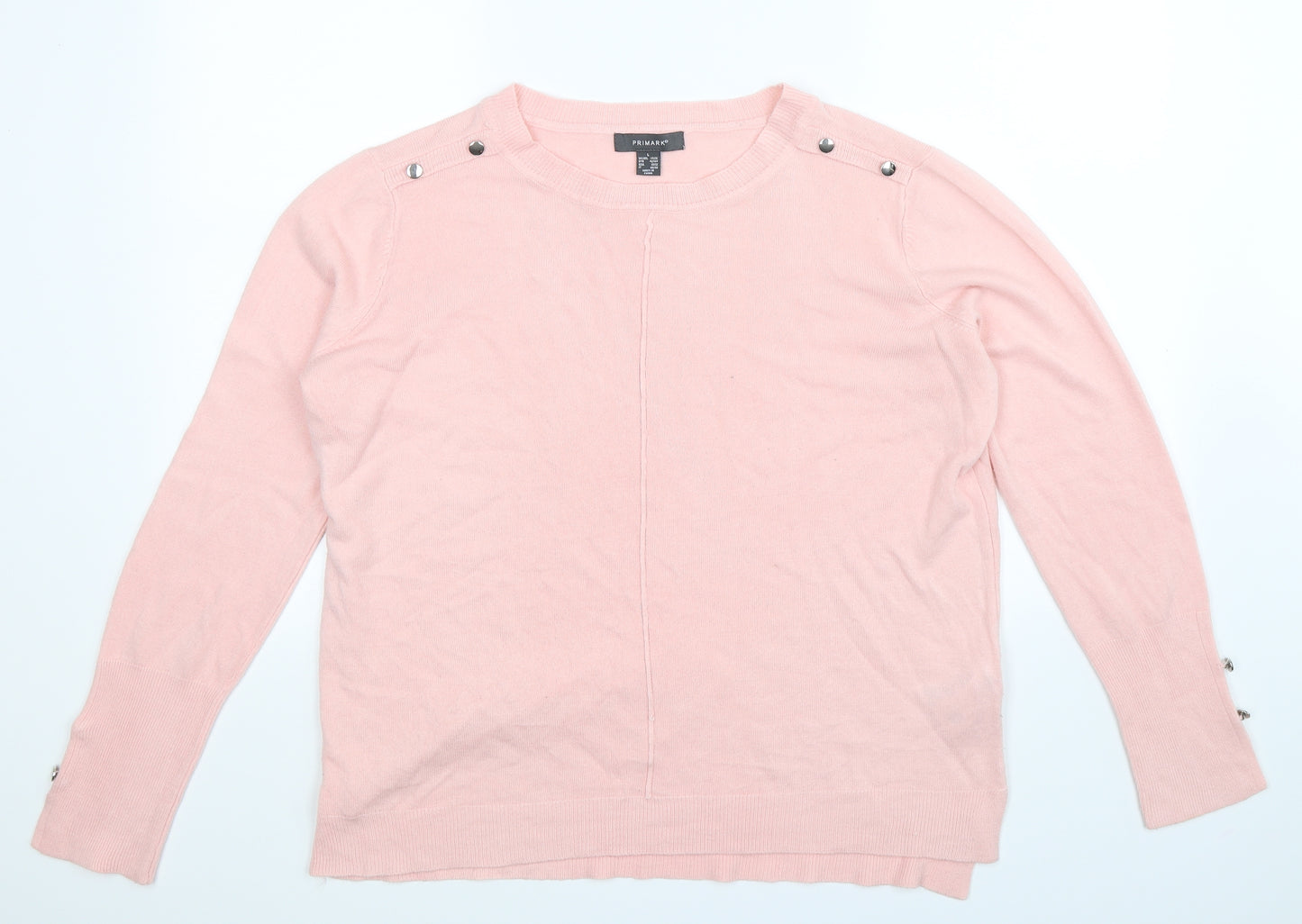 Primark Womens Pink  Knit Pullover Jumper Size 16