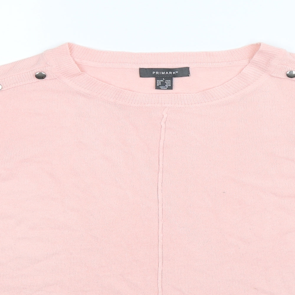 Primark Womens Pink  Knit Pullover Jumper Size 16